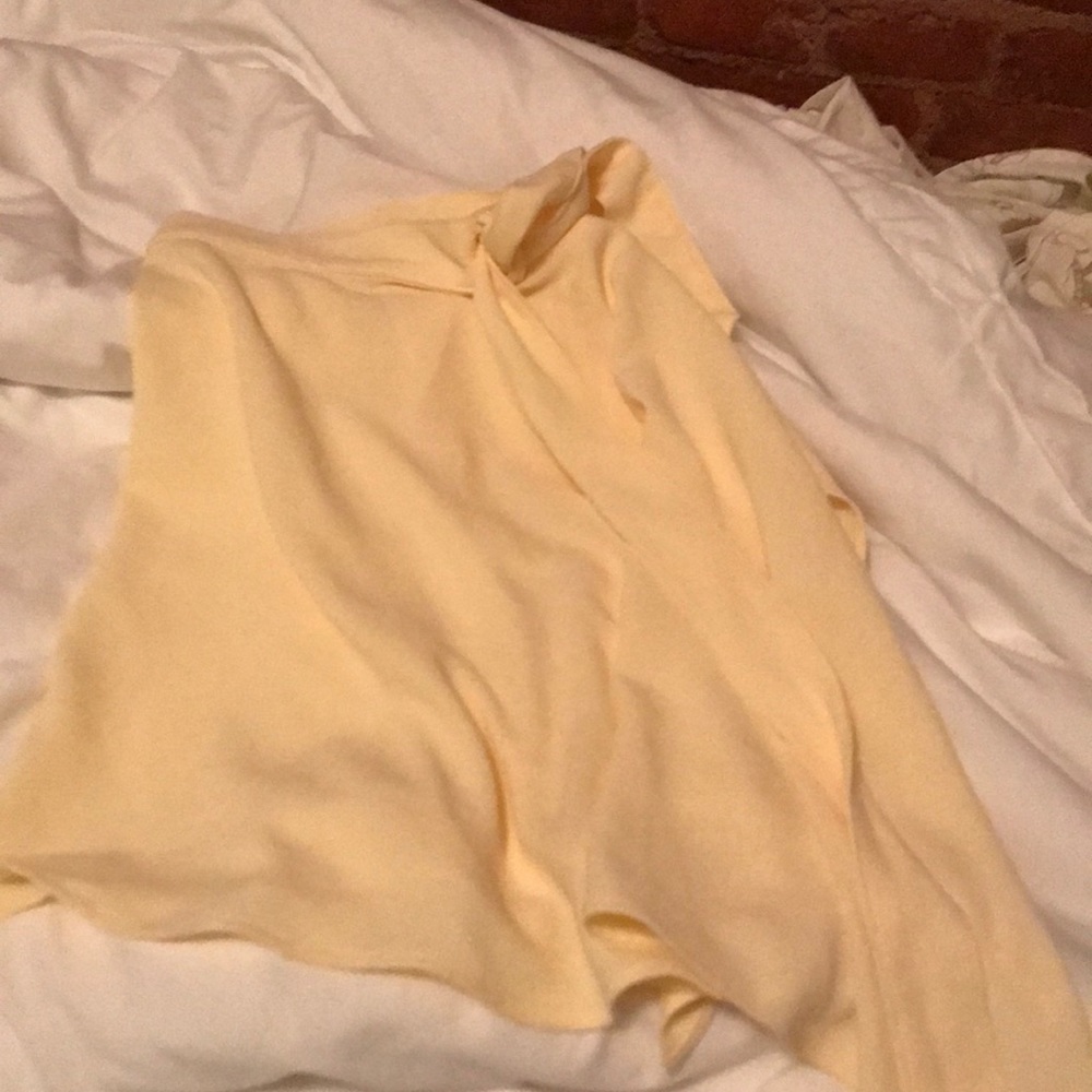 Yellow American apparel wrap skirt